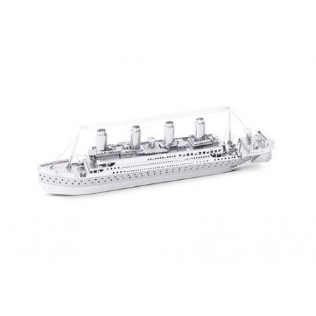 MetalEarth Boats: TITANIC 13.37x3.96x2.28cm, modello in metallo 3D con 2 fogli, su carta 12x17cm, 14+