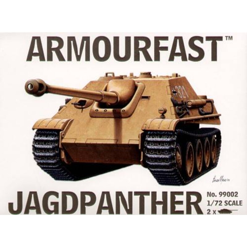 Modellini di veicoli militari/Figurine storiche Jagdpanther Tank Destroyer: the pack includes 2 snap together tank kits