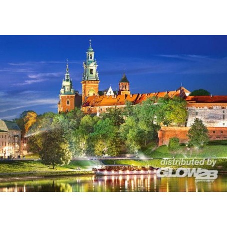 Puzzle Castello di Wawel di notte, Polonia, Puzzle 1000