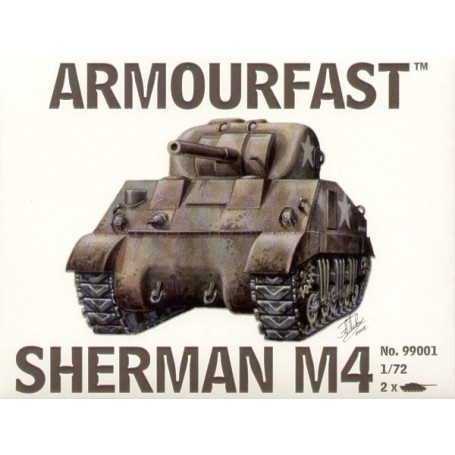 Kit Modello Sherman M4 Medium Tank: the pack includes 2 snap together tank kits