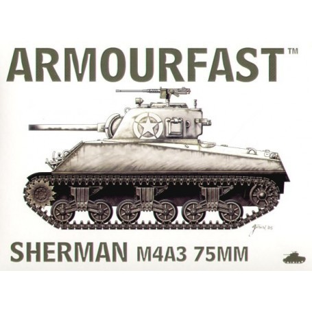 Kit Modello M4A3 Sherman 75mm gun: the pack includes 2 snap together tank kits
