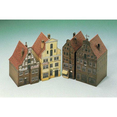 Modello di cartone 4 case da Lüneburg II