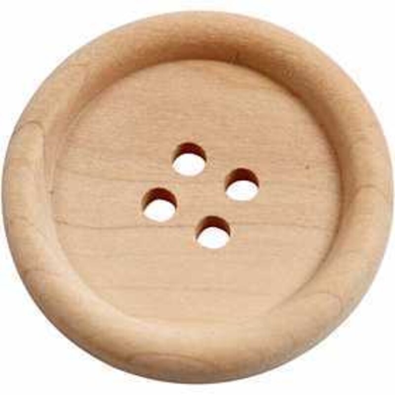 CC Hobby -56686 - Bottoni in legno, diam: 30 mm, misura bu