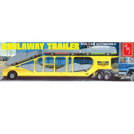 Kit modello 5-Car Haulaway Trailer 1:25
