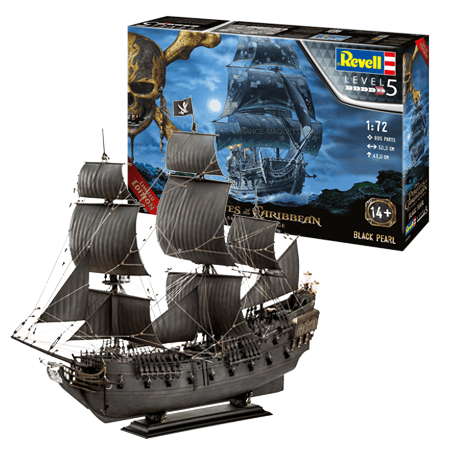 Kit modello Nero Pearl Pirate Ship Un kit di costruzione modello della mitica Black Pearl la nave comandata dal capitano Jack Sp