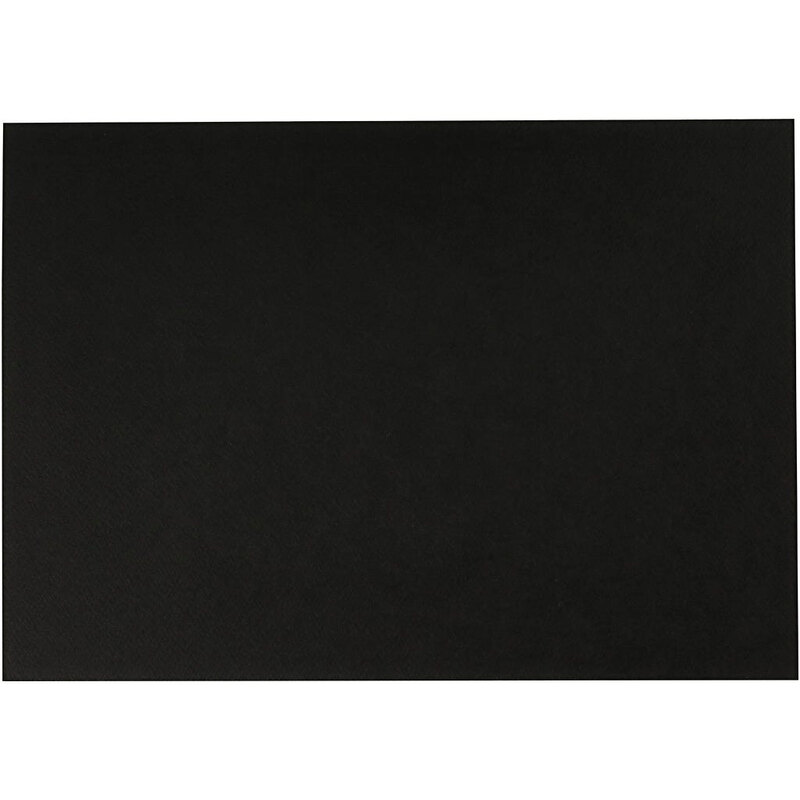 Cc hobby Carta per acquerello, nero, A4, 300 gr, 10 fogli /