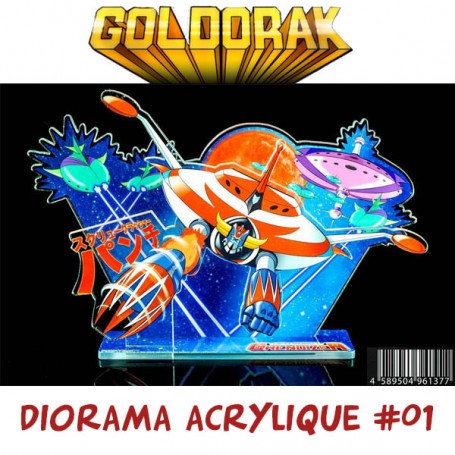  Goldrake Figura in acrilico Diorama 01