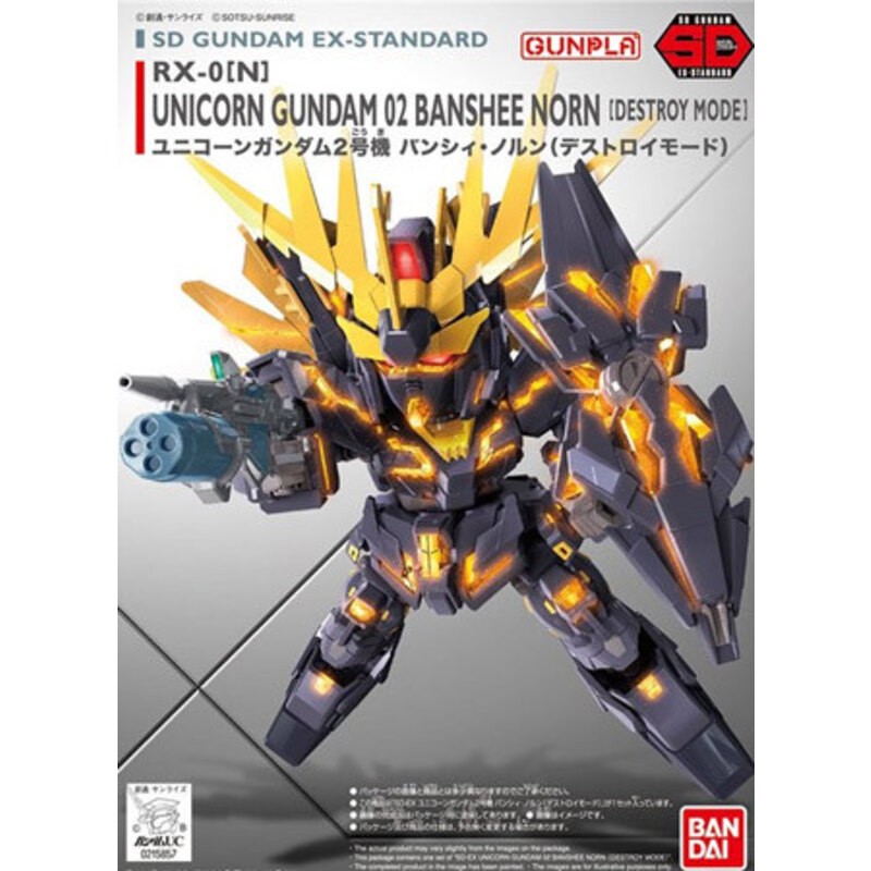 Gunpla Gundam: SD Gundam EX-Standard 015 Gundam 02 Banshee Norn Destroy Mode Model Kit