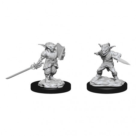 Figurini per gioco di miniature D&D Nolzur's MM Paintable Miniatures Confezione da 2 Goblin Ladro maschio e Goblin Bardo femmina