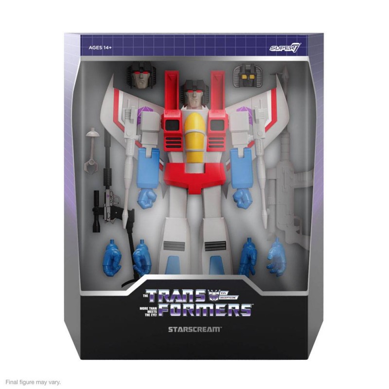 Super7 Transformers Ultimates Starscream G1 Figura 18 cm
