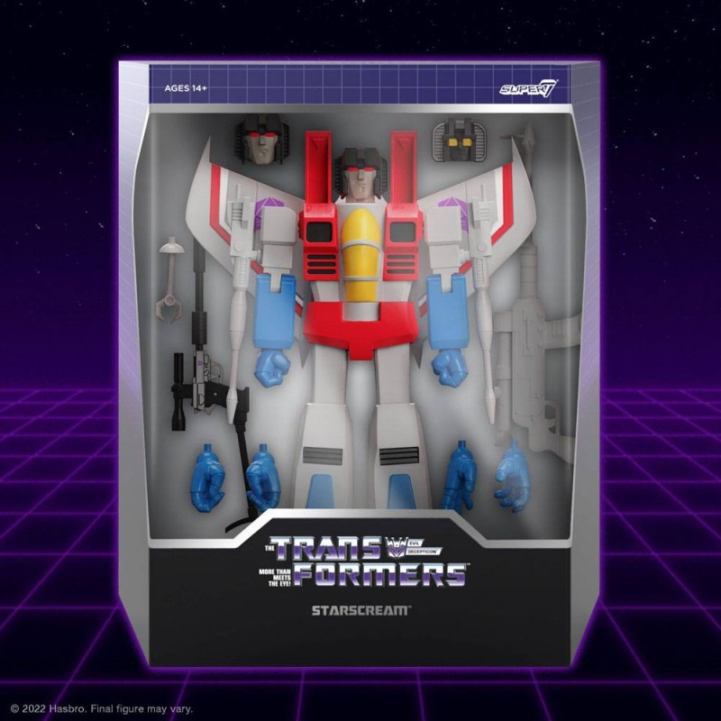 SUP7-UL-TRANW04-STA-02 Transformers Ultimates Starscream G1 Figura 18 cm