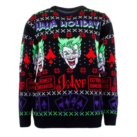  DC Comics Christmas Jumper Joker Sweatshirt - HaHa Holidays