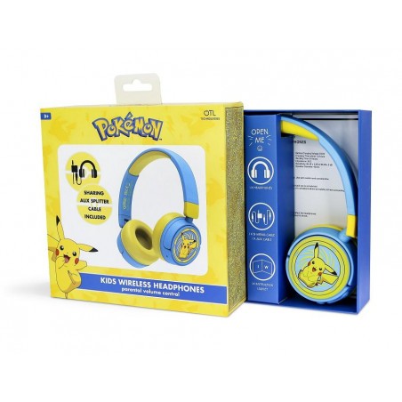  POKEMON - Cuffie Wireless Junior - Pikachu