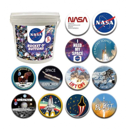  NASA - Secchio di 144 badge 3,2 cm
