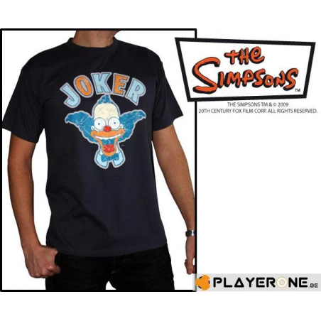  SIMPSONS - Dark Gray Krusty Joker Mens T-Shirt (S)