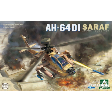 Modello di elicottero AH-64DI SARAF Attack Helicopter
