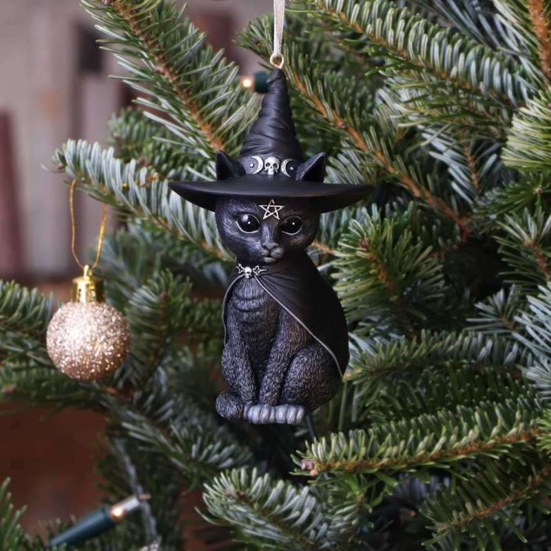 Nemesis now Purrah Black Witch Cat Hanging Ornament