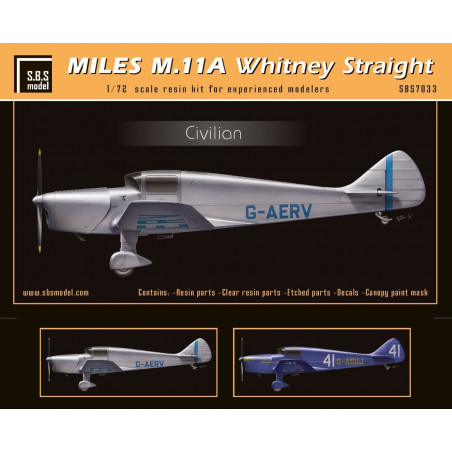 Kit modello Miles M.11A Whitney Straight 'Civilian' G-AERV
