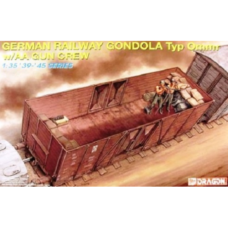 GERMAN RAILWAY GONDOLA TYP OMMR WITH AA GUN CREW