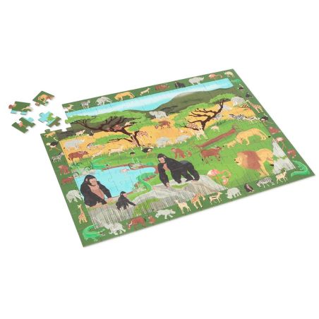  Scratch Puzzle 150pz: DISCOVERY / SAVANE 60x43,5cm, cartone, in scatola diam.26xH10cm, 6+