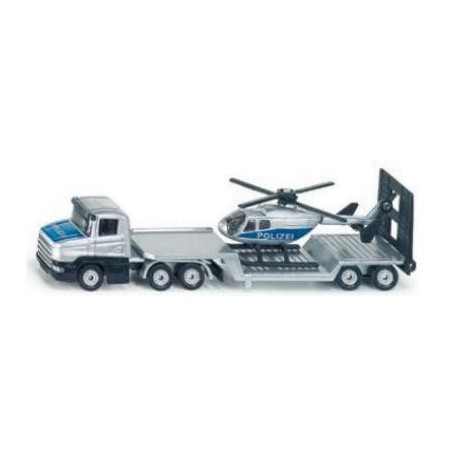Modello di camion Low loader with Helicopter 1:87