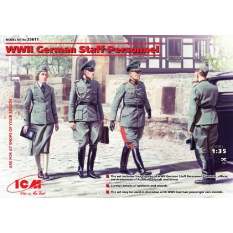 Figurine storiche WWII German Staff Personnel (4 figures)