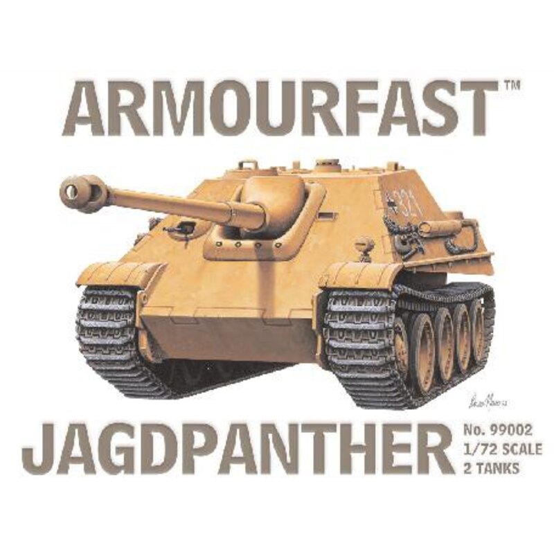 Kit Modello Jagdpanther Tank Destroyer: the pack includes 2 snap together tank kits
